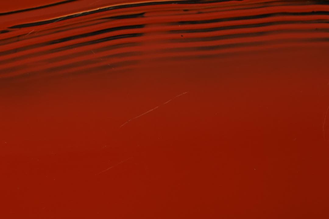 ユリ　時代漆器　松岡漆工　根来塗　朱塗　飾棚　茶棚　煎茶　BK056