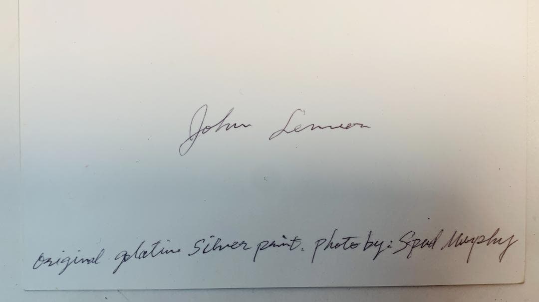 ジョン・レノン 写真＋ザ・ビートルズ ファンクラブ レプリカレター セット