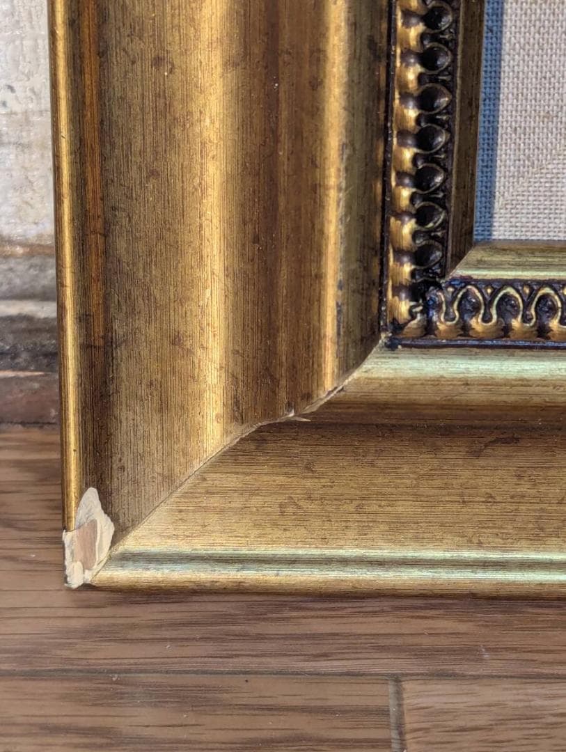 【真作】絵画　大澤喜一　油彩3号　川沿いの風景　パリの街並み　W162