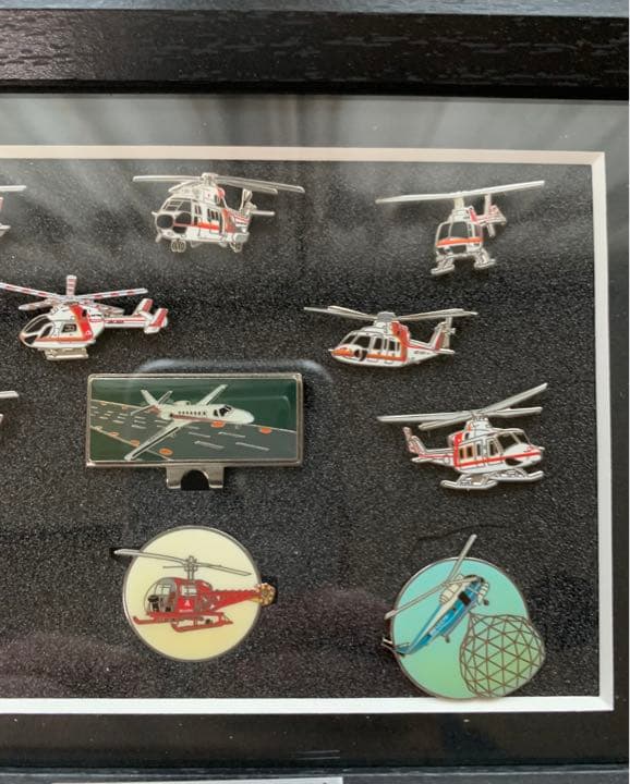 入手不可能！AERO ASAHI(朝日航洋)ヘリ・ピンバッジセット 非売品未開封