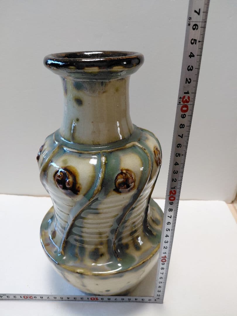 琉球壺屋焼　小橋川源慶作　ゲンケイ印あり　　約34センチ　最終価格