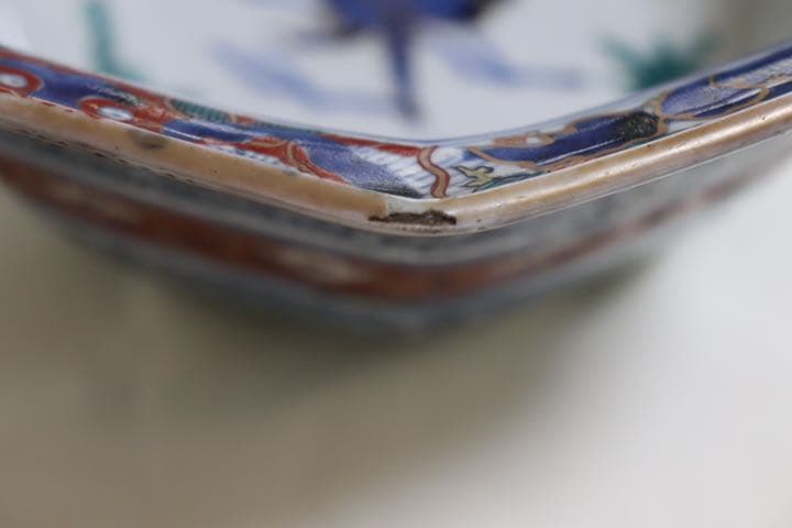 中国　呉須　八角大鉢　アンティーク　送料込み0206