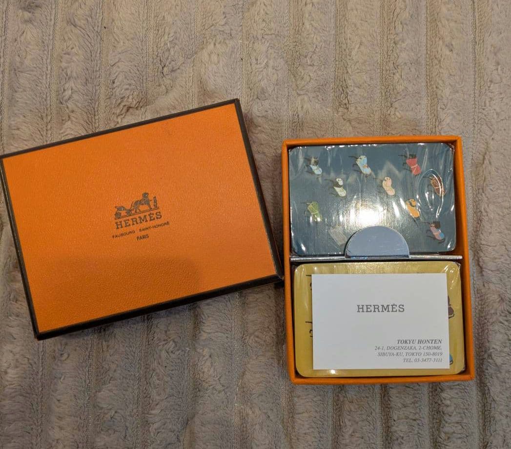 【新品】HERMES ミニトランプ 馬柄 馬デザイン2種