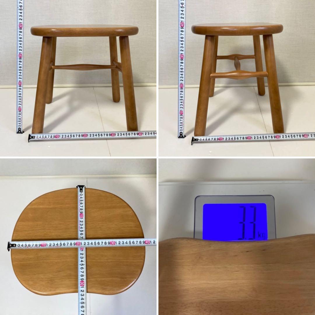 カリモク スツール チェア 椅子 置物台 ナチュラル 2脚 木製 家具 レトロ