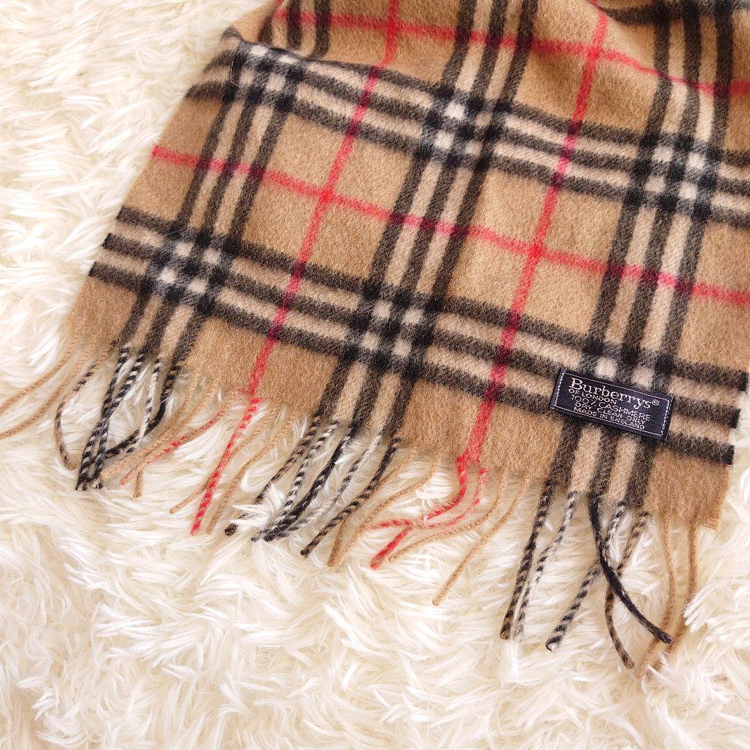 Burberry バーバリーズノバチェックマフラーカシミヤ100% 高級