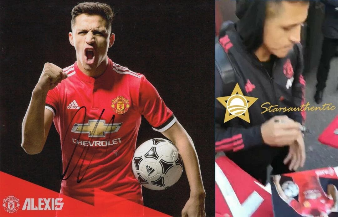 直筆サイン入り写真 アレクシスサンチェス マンチェスターFC SA鑑定済 直筆サイン入り写真 アレクシスサンチェス マンチェスターFC SA鑑定済