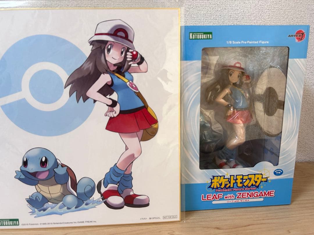 ARTFX J リーフ with ゼニガメ 色紙 ARTFX J リーフ with ゼニガメ