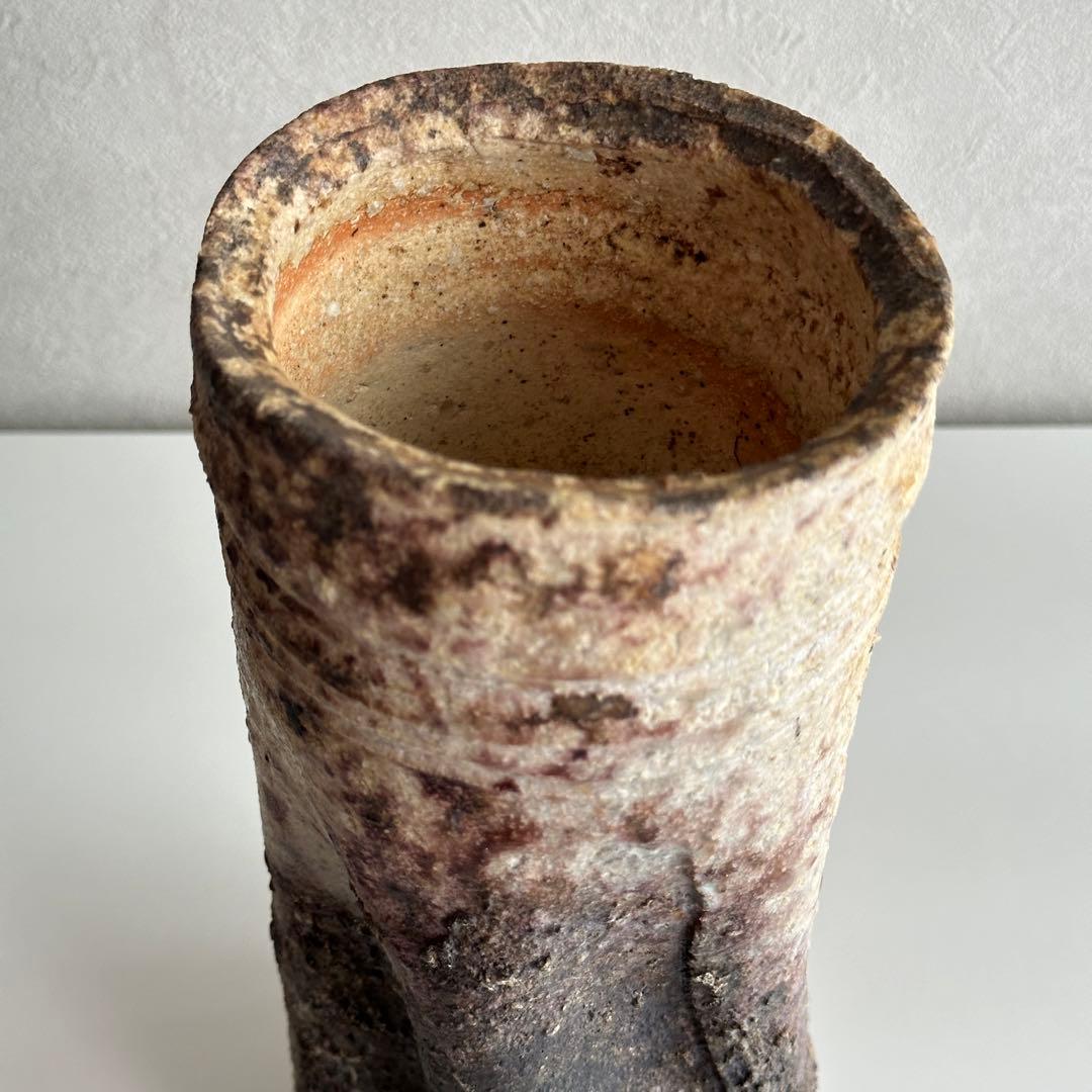 古谷道生 信楽 花器 信楽花入 共箱