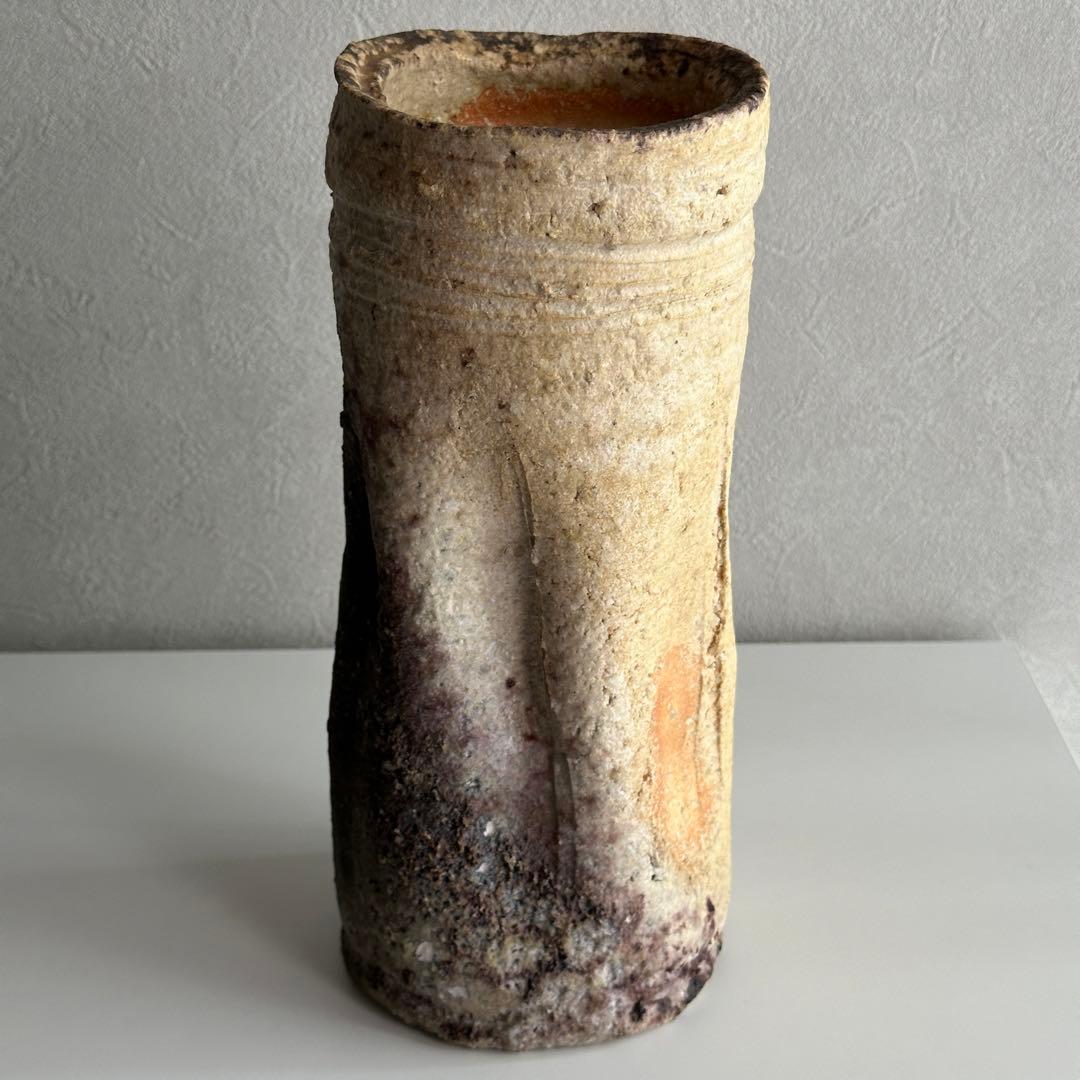 古谷道生 信楽 花器 信楽花入 共箱