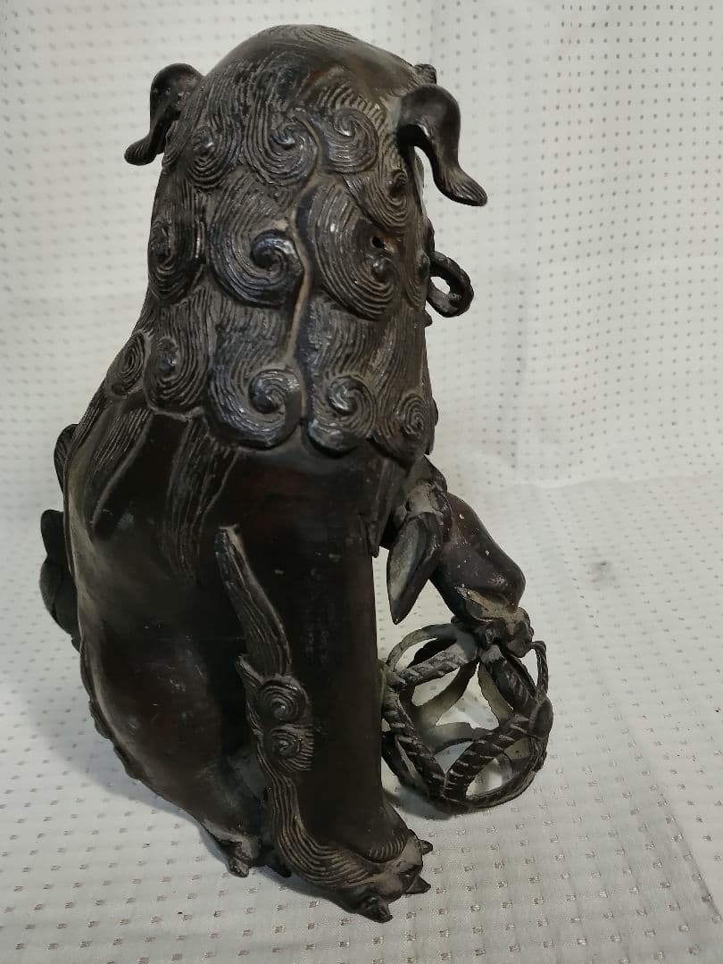 金属製 獅子像 アンティーク　明治？