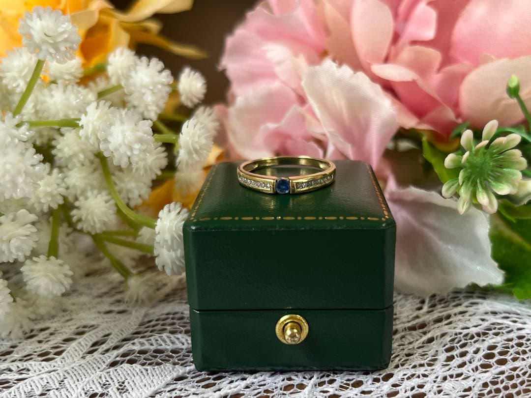 【超激レア‼︎】英国 9金 天然ゾイサイト バーミンガム 指輪 リング 1956年