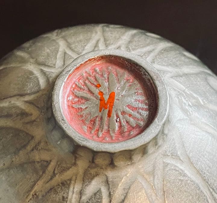 林みちよ　紅縁銀彩花碗　高台紅花　旅茶碗　小服茶碗　ティーカップ　茶道