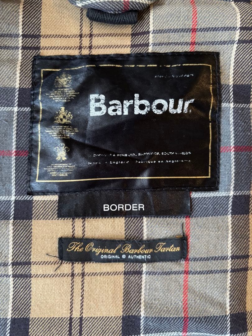 Barbour BORDER ボーダー 英国製 46 リプルーフ済み