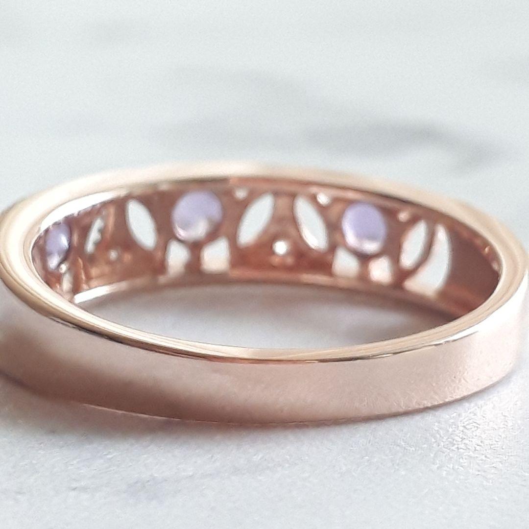 TSUTSUMI ジュエリーツツミ K10 リング 指輪 アメジスト ダイヤ