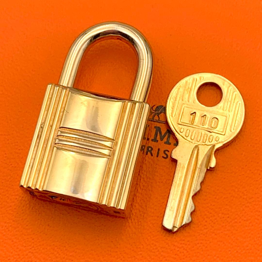 HERMES エルメス カデナ 110番 ゴールド 24Kメッキ 鍵付き 南京錠