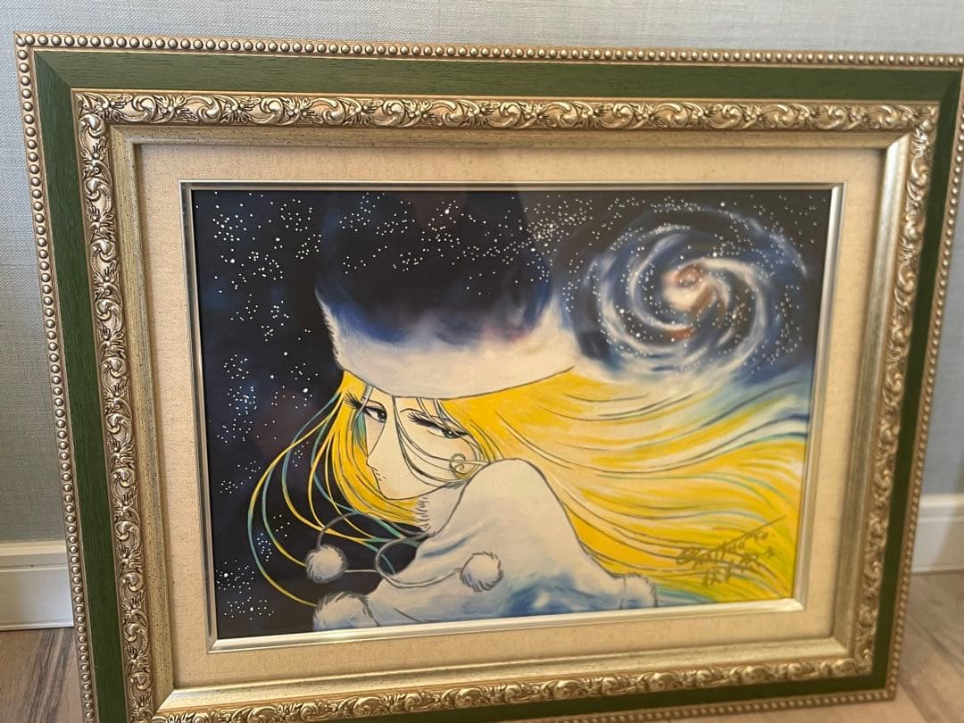 F4号 手描き油彩 松本零士 銀河鉄道999 模写　メーテルレジェンド絵画サイン F4号】手描き油彩 松本零士【銀河鉄道999】サイン有 模写 メーテル