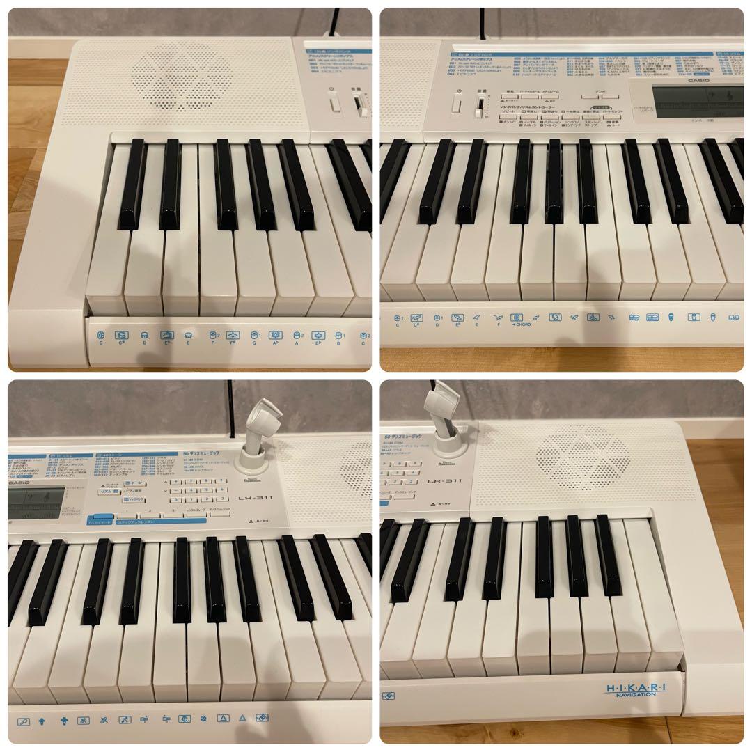 CASIO カシオ LK-311 光 ナビゲーション 電子キーボード マイク付