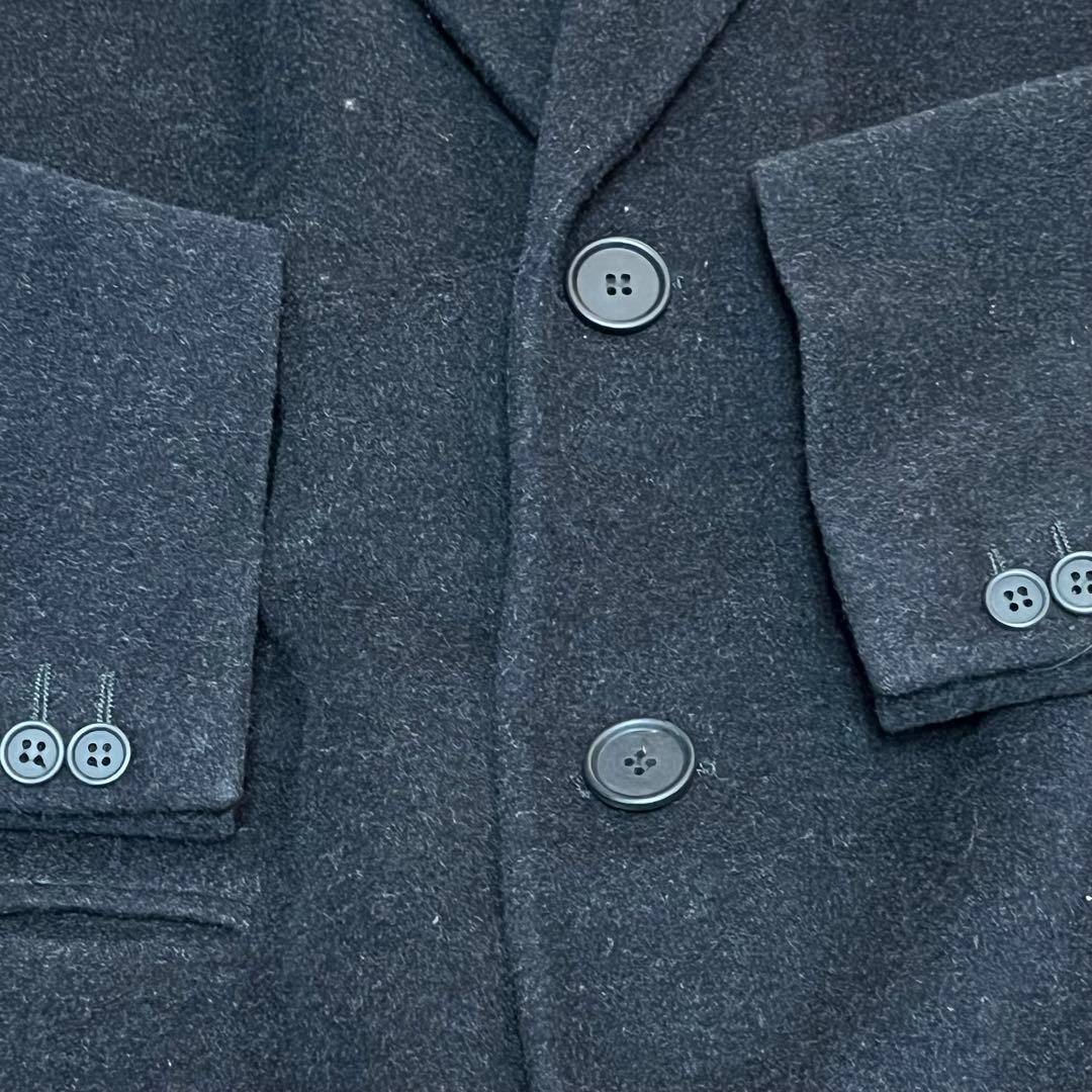 80s GIORGIO ARMANI/ロングコート/ブラック/イタリア製