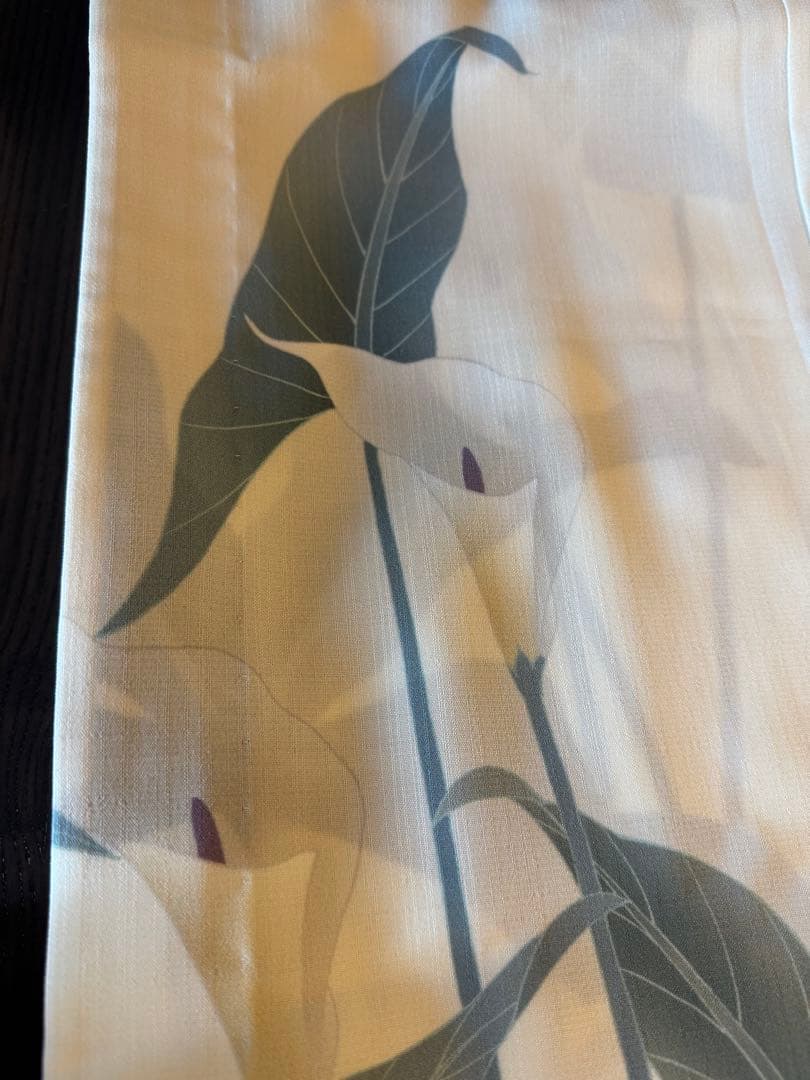 【未使用品】撫松庵 絵羽 カラー柄　単衣 夏着物 浴衣 仕立て上がり 単品