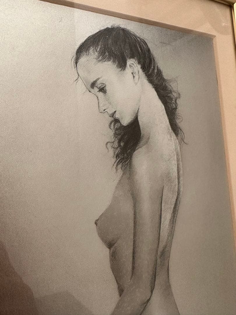 絵画　インテリア　光沢　女性　ラフ　裸婦画