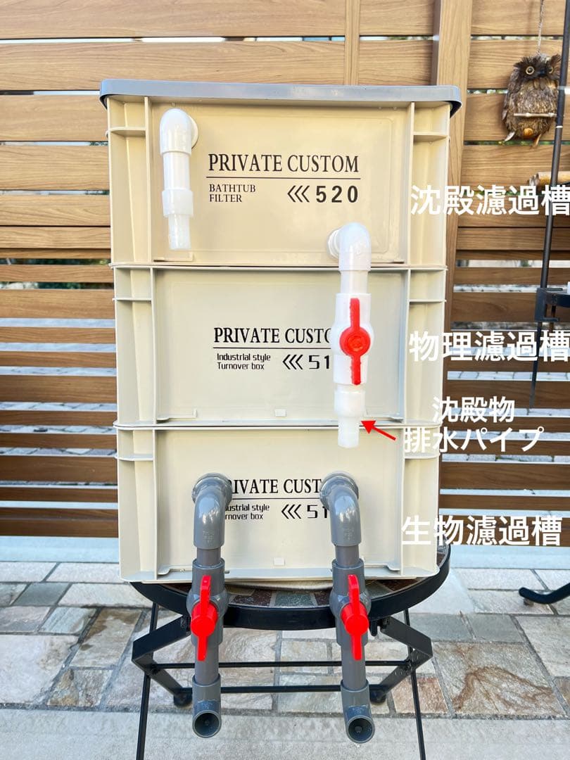 25w水中ポンプ付き 沈殿物理生物一体型濾過槽 アクアリウム外部式濾過装置