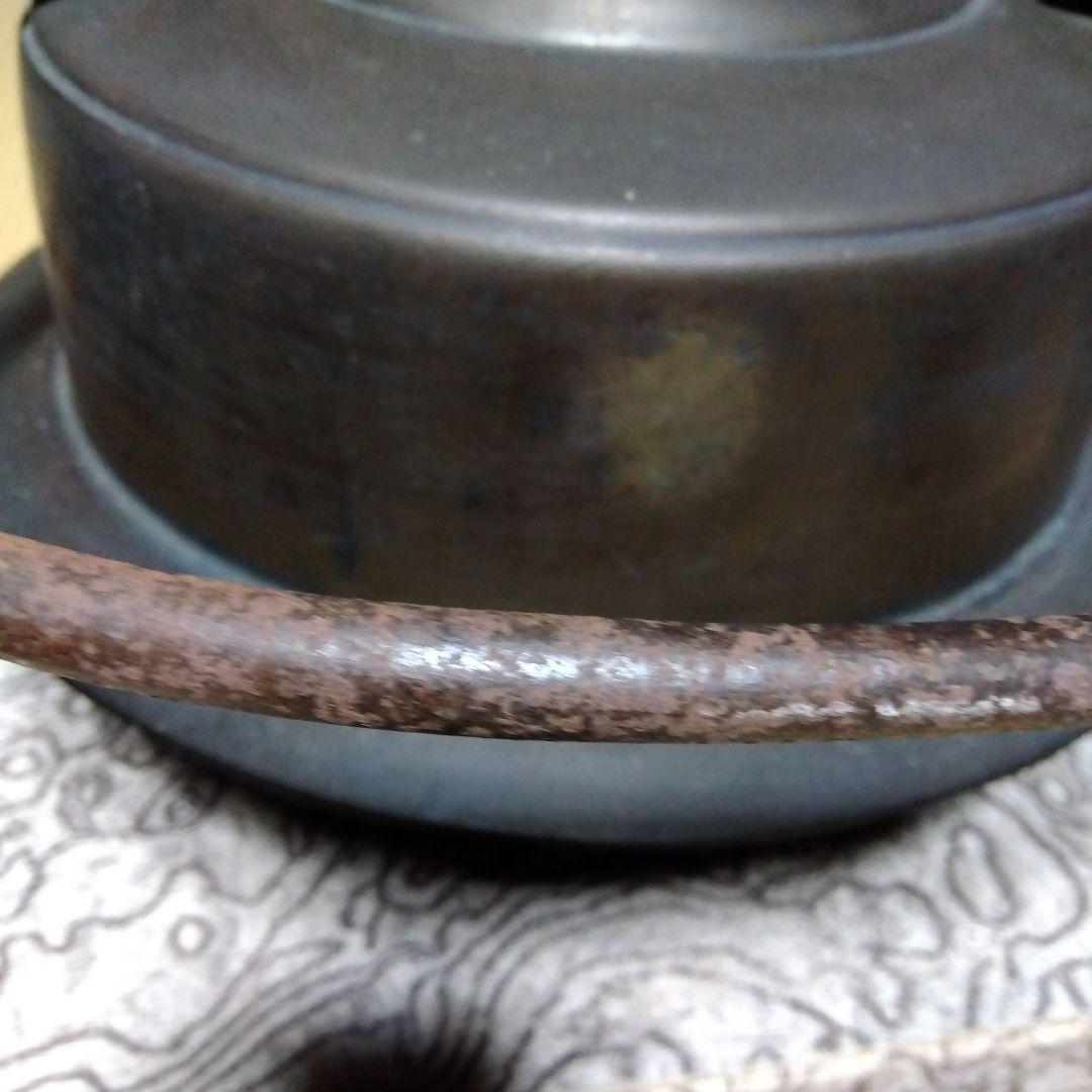 唐金茶釜囲炉裏湯沸かし