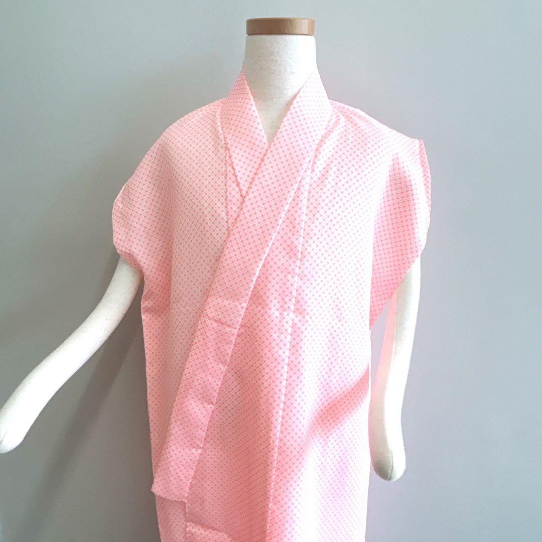 セット七五三 ７歳女の子 長着＆袖なし長襦袢＆帯＆小物　赤×黒　オシドリ　伊達衿