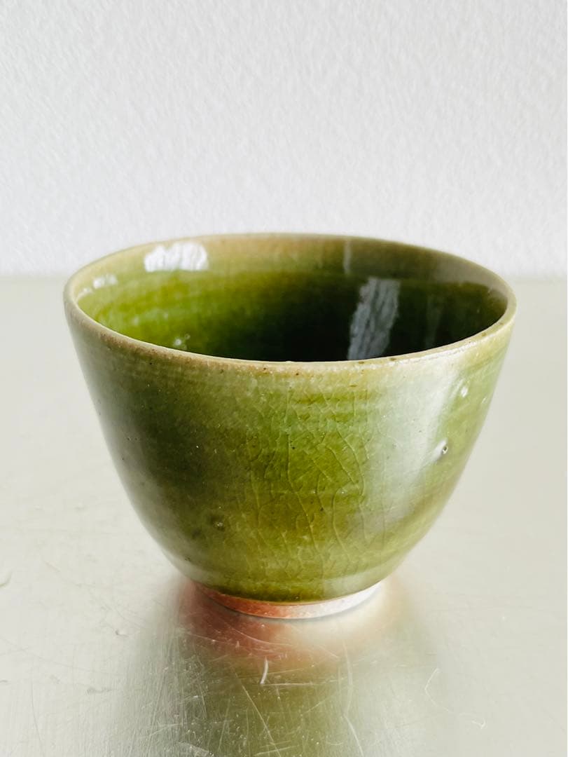 岸野寛　酒器　織部釉