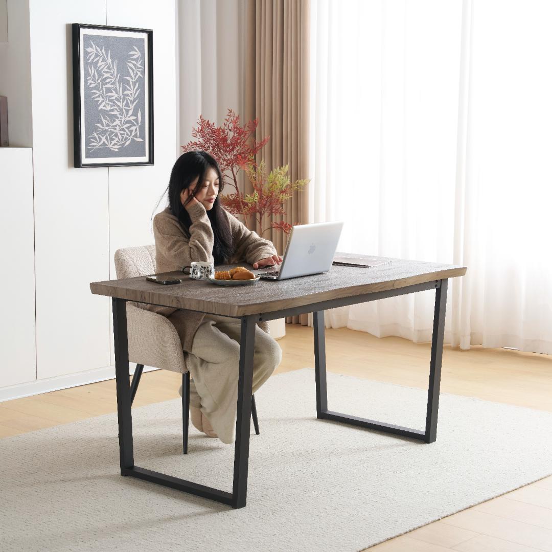 【テーブル単品】ダイニングテーブル 4人用 2人用 幅140　GRAY