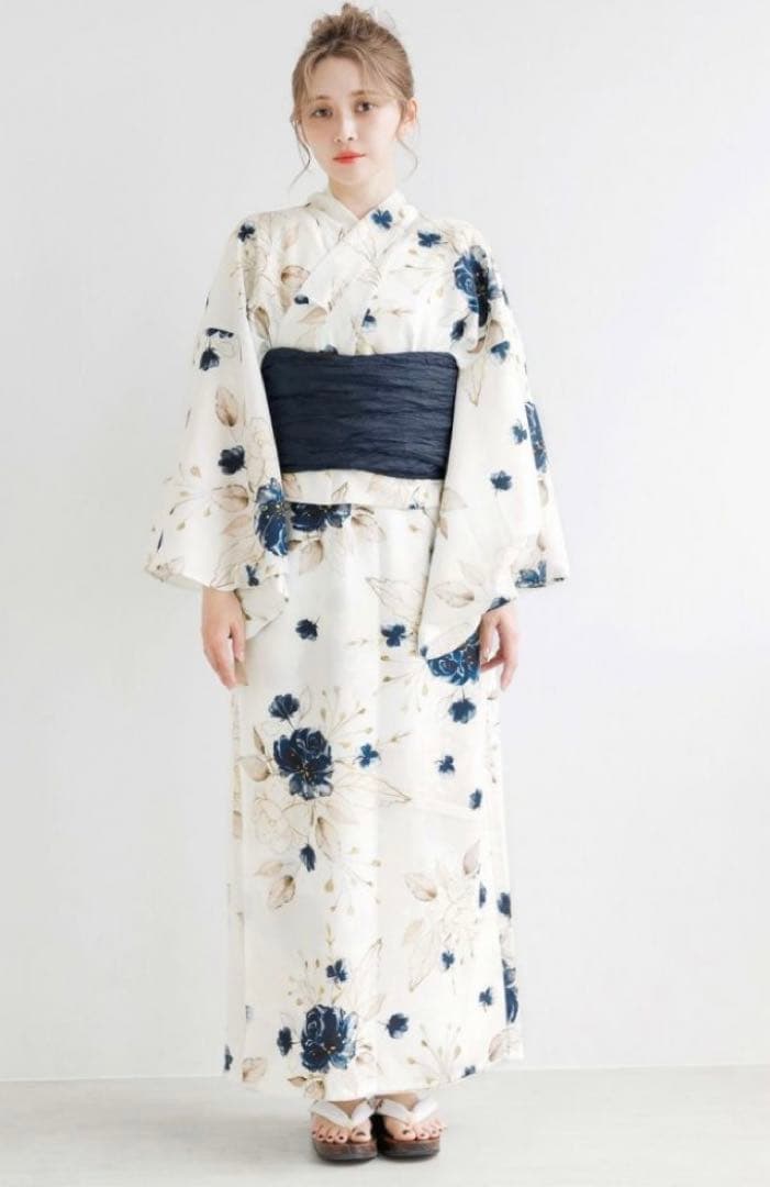 【ハナページ】dita ワンピース浴衣 幻想花明かり