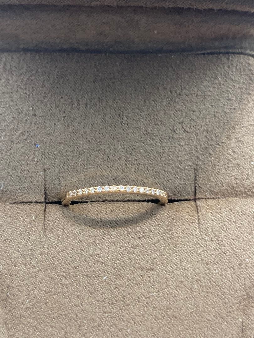 agete K10 ダイヤモンド 0.05ct 5号 ピンキーリング