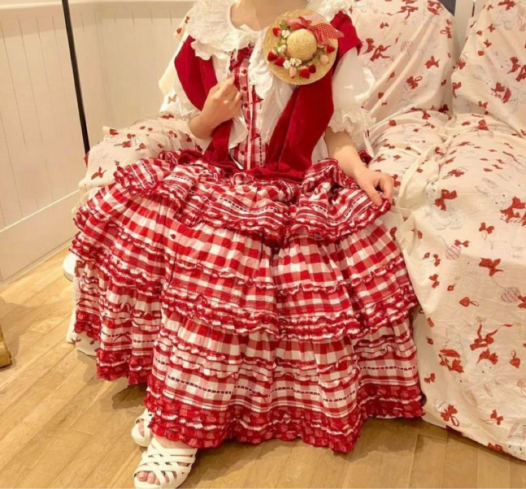 ピンクハウス♡ストロベリーハットコサージュ♡ Straw-berry HatストロベリーハットPINKHOUSEピンクハウス ピンク