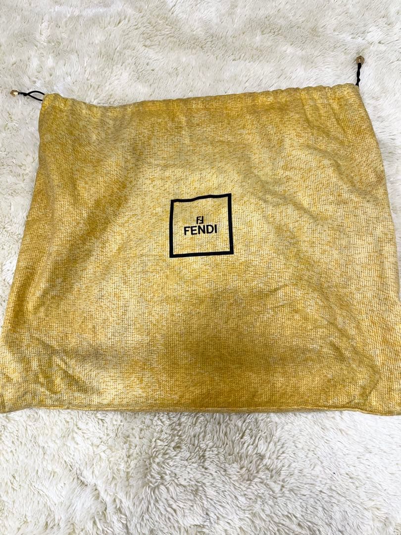 美品 フェンディ ペカン ヴィンテージハンドバッグ PVCレザー