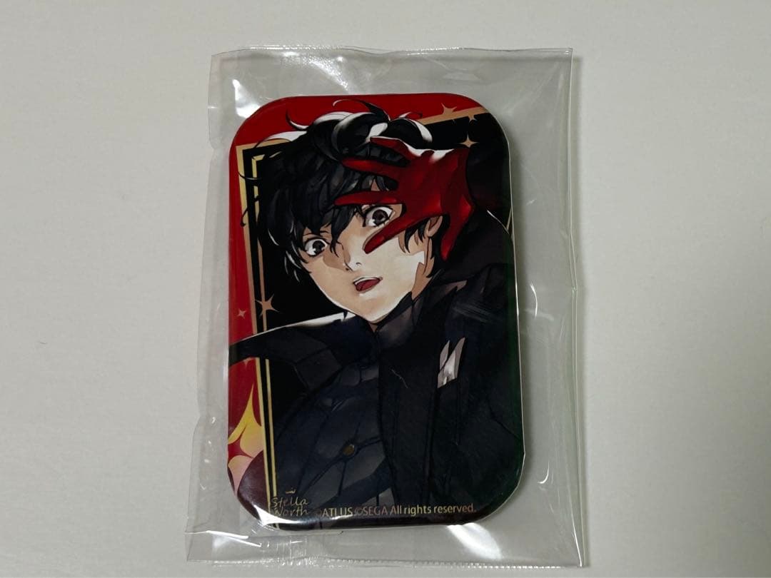 ペルソナ5 マルイパレス 限定品 スクエア缶バッジ 主人公 ジョーカー