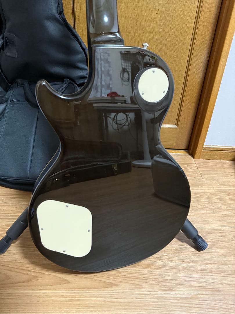 ひ*け様 レスポール シースルーブラック 虎目