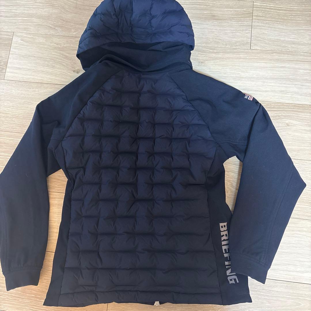 美品　ブリーフィングゴルフ☆ハイブリッドダウン　ネイビー　M 襟取り外し可
