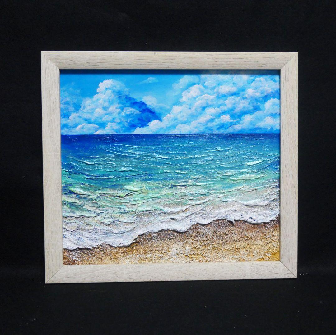 油絵 油彩 油彩画 絵 絵画【夏の海】