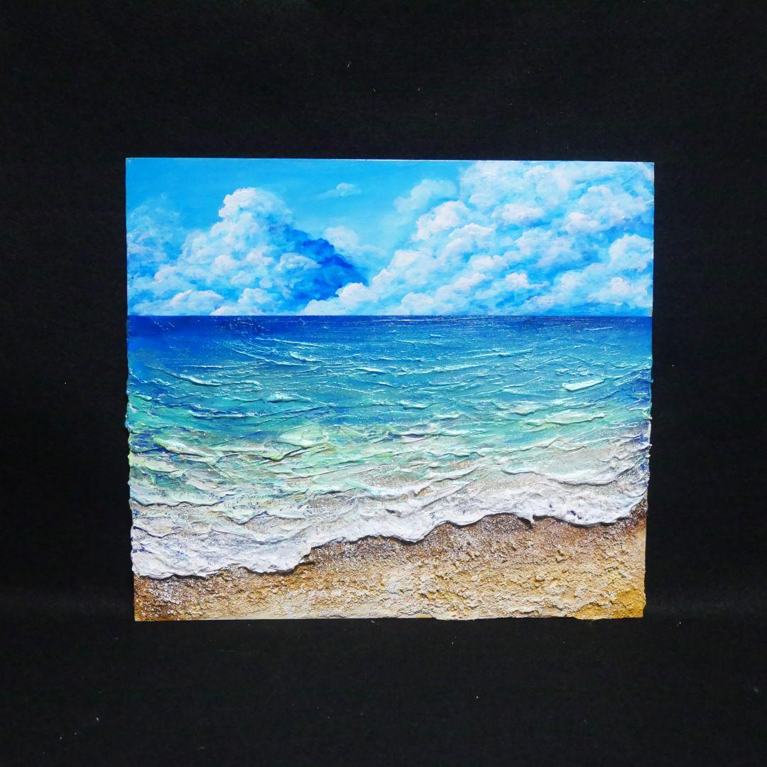 油絵 油彩 油彩画 絵 絵画【夏の海】