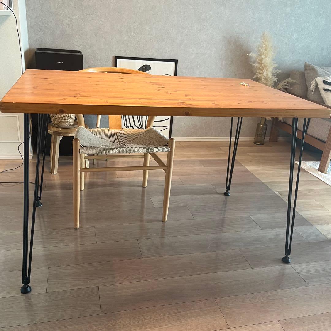 【55shoben kid様】lowya 120センチ　長方形ダイニングテーブル