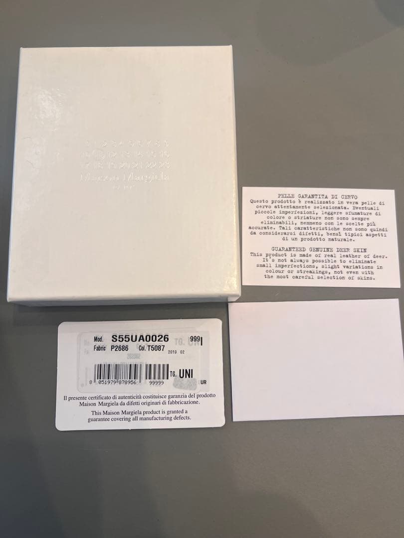 難有　マルジェラ グラムスラム 三つ折り財布 エンベロープ 4ステッチ ブラック