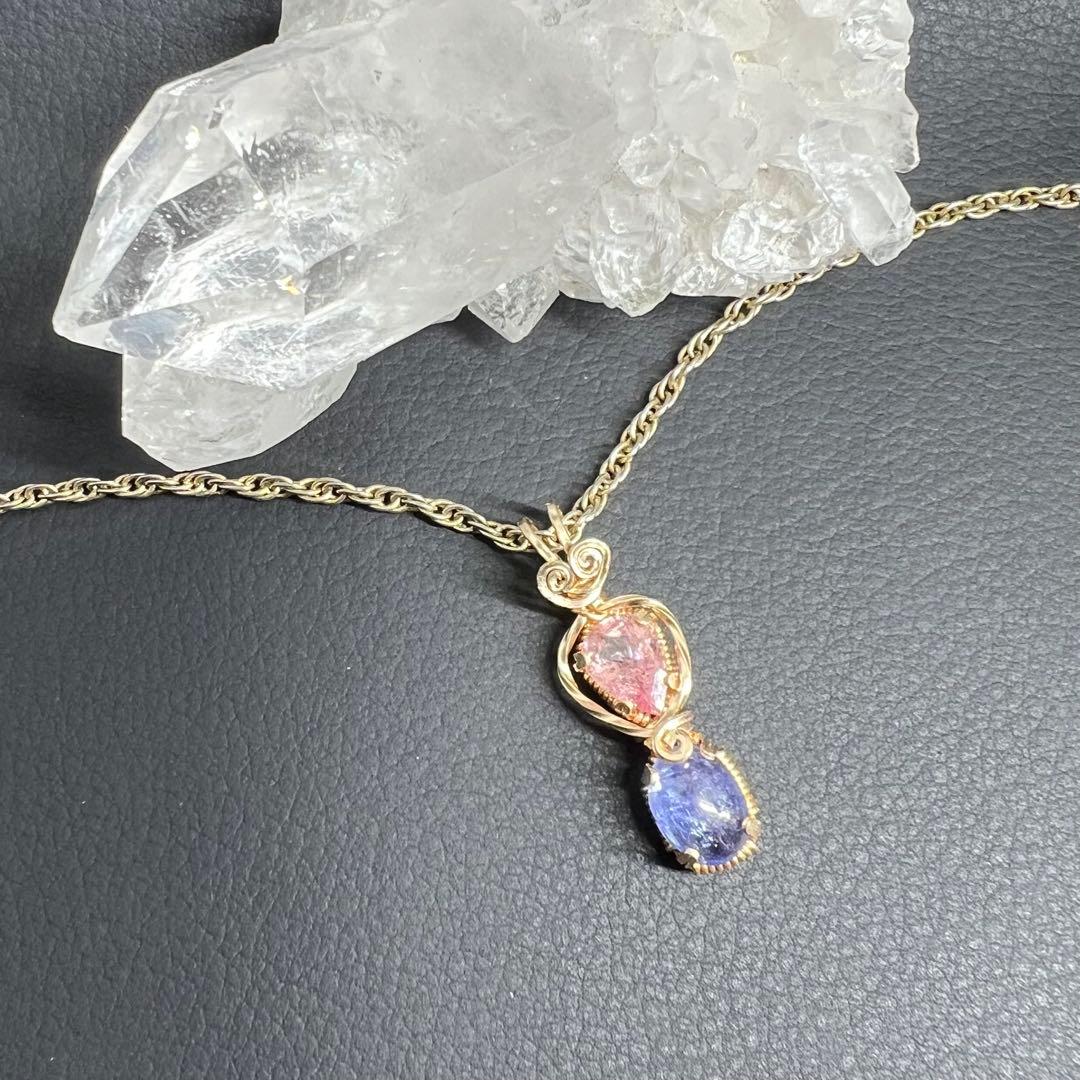 for ランラン様】ピンクトルマリン＆タンザナイト ペンダントトップ 他1点