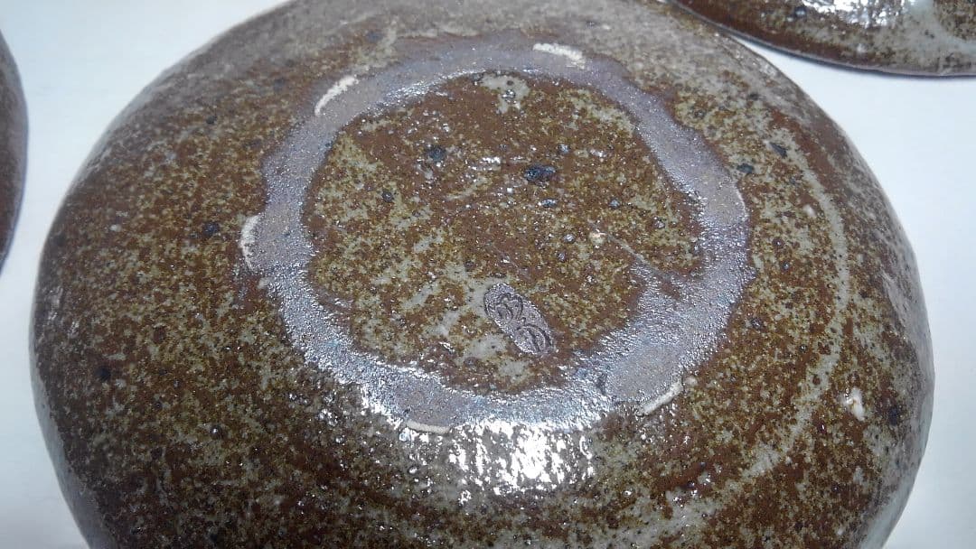 荻原井泉水 絵付皿(書)皿 5枚組 銘あり 箱付 希少 工芸