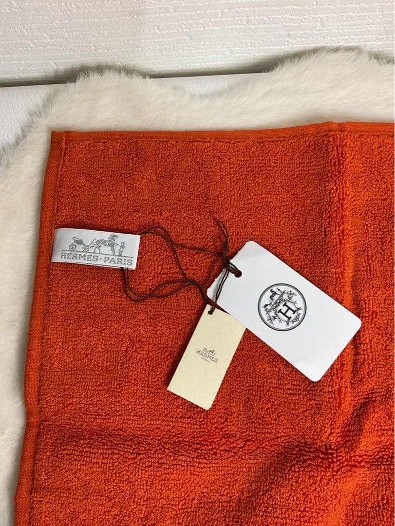 オレンジ パターンタオル 箱付き タオル・バス用品