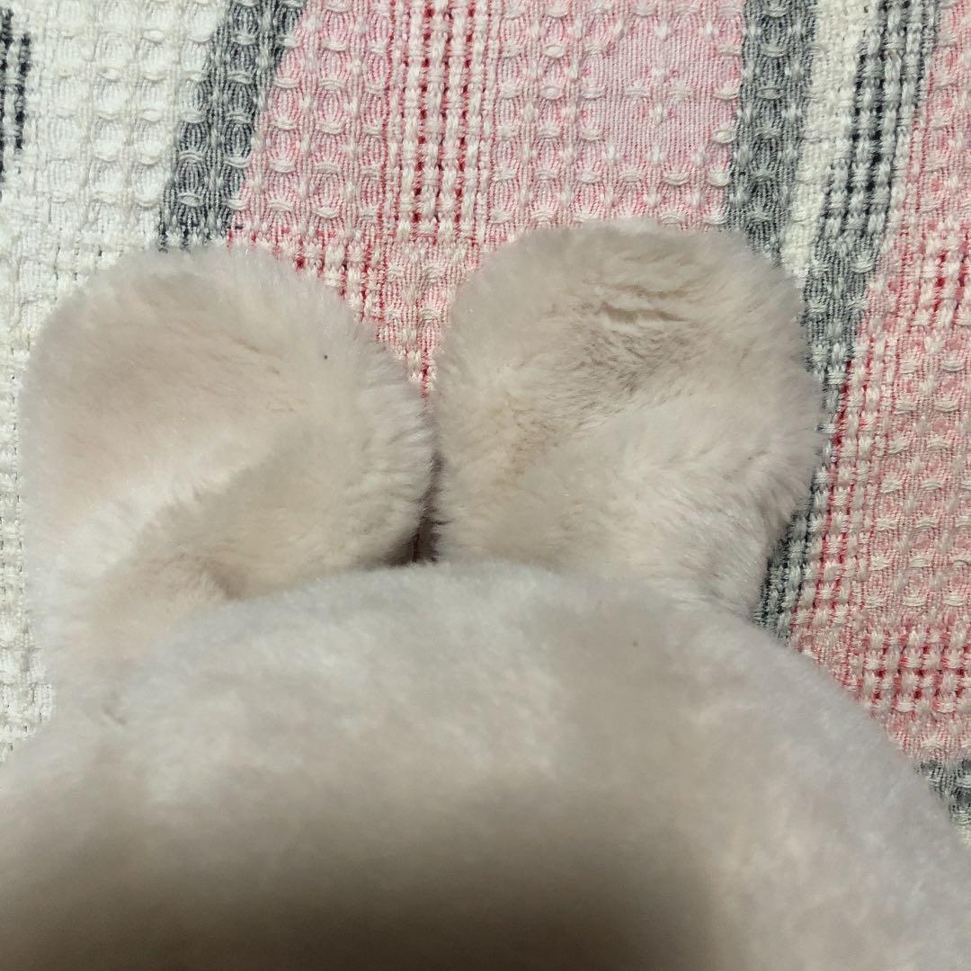 昭和レトロ　吉徳　うさぎ　薄いピンク色　ぬいぐるみ　中古品