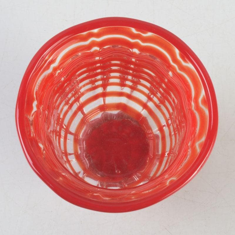 ガラス工芸 岩田久利作 ガラス飾壷 共箱 V 9589