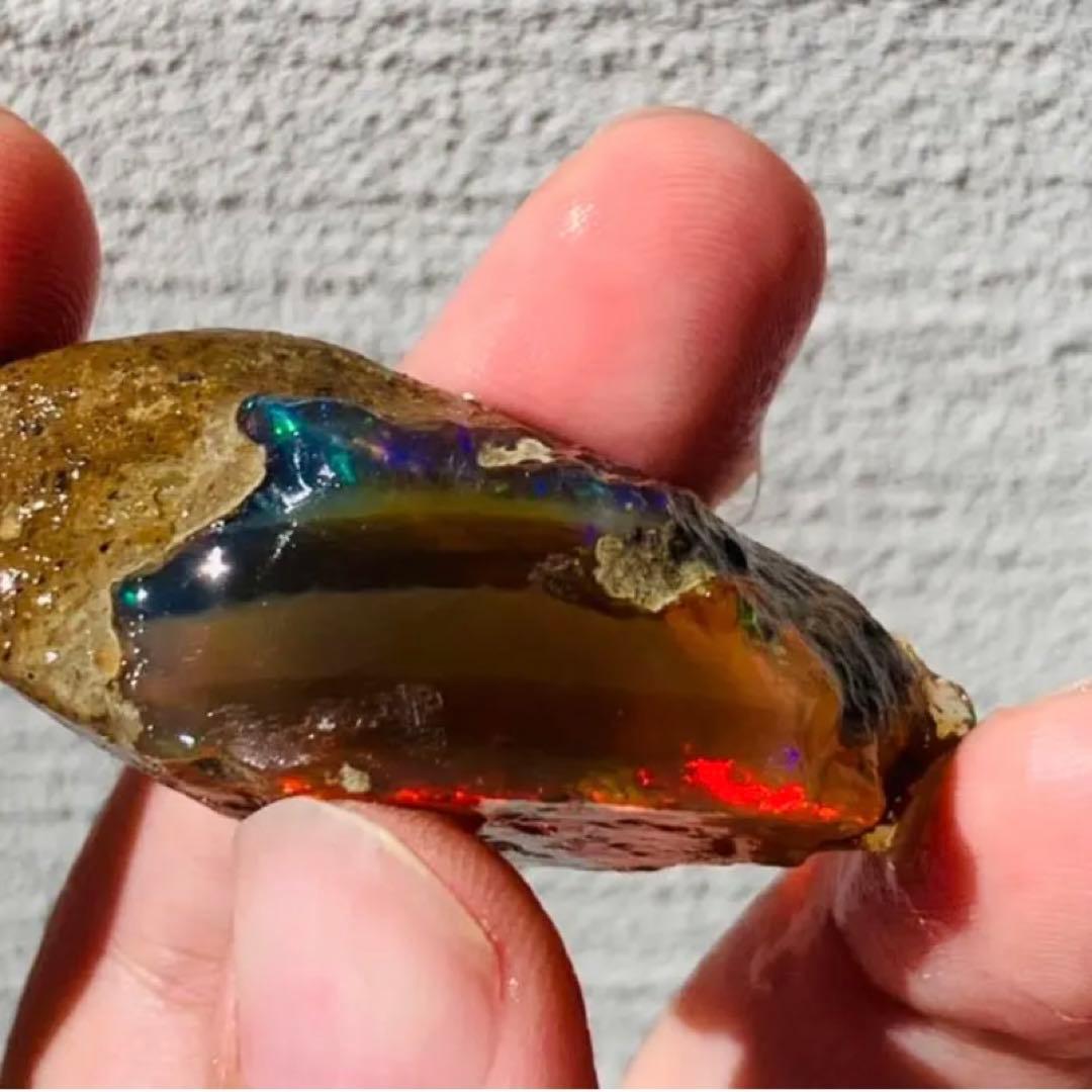 105ctストライプ模様の可愛いオパール原石/鉱物標本の通販はau PAY