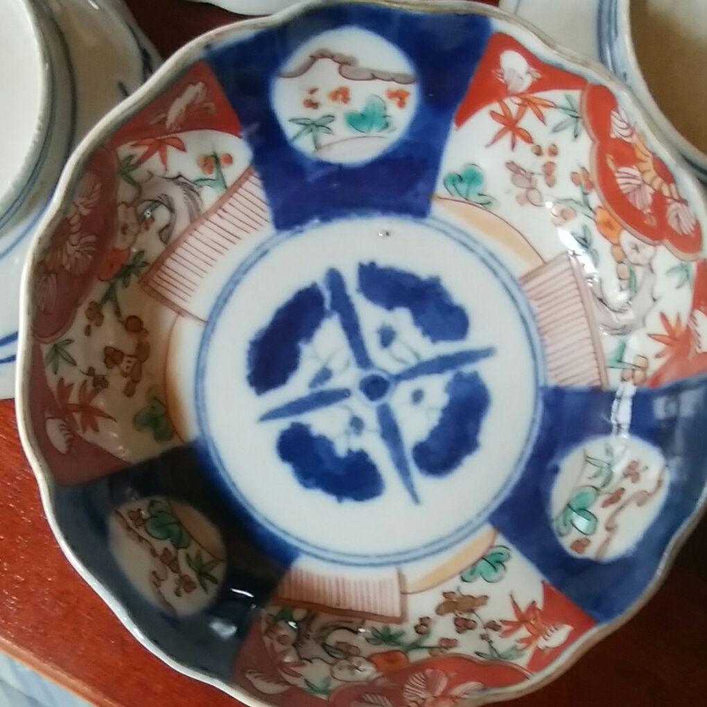 108 工場 伊万里 色絵 膾皿 5客 5寸皿