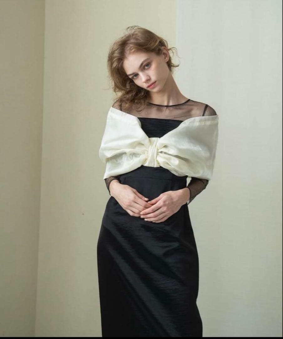 エクミールecmile ribbon tight dress オケージョンドレス - メルカリ