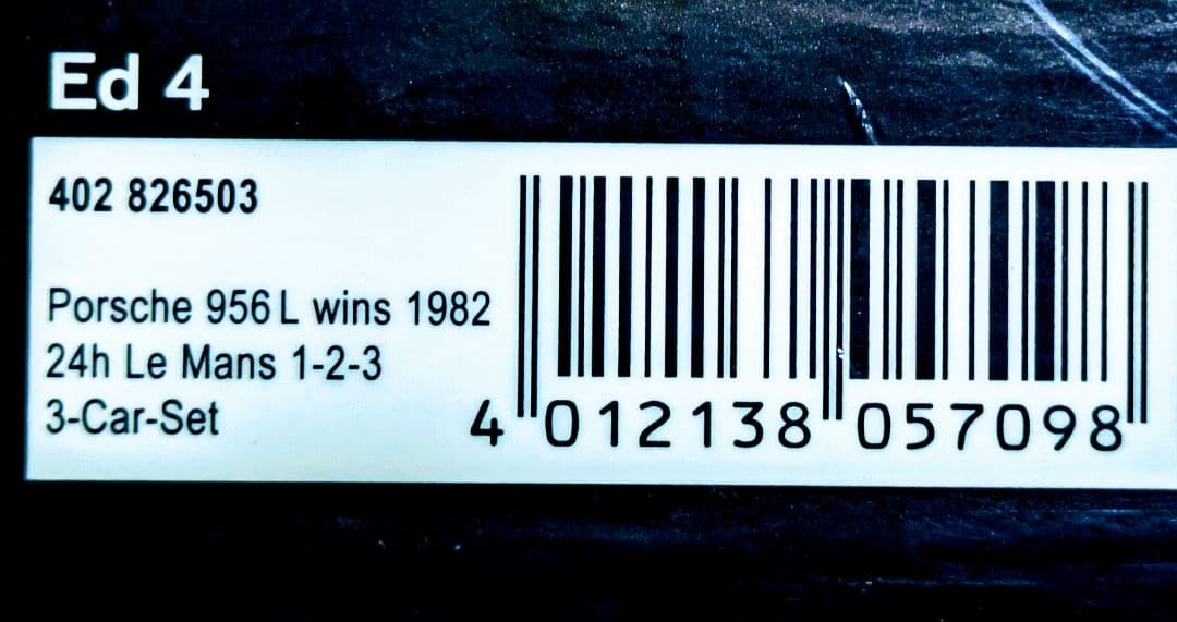 貴重本体未使用ミニチャンプス特製ル・マンポルシェ９５６Ｌ１位〜３位を３台1/43