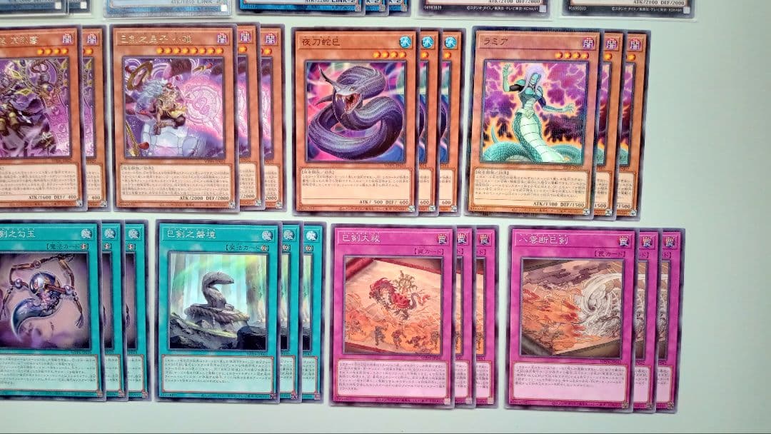 遊戯王 巳剣 爬虫類族 デッキパーツ 43枚